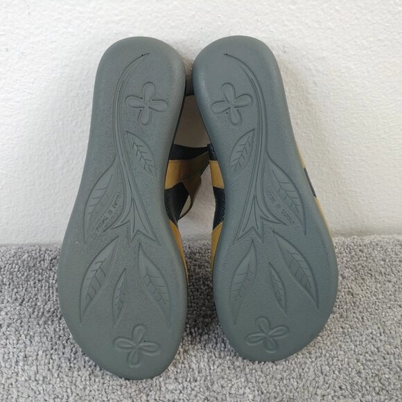 Crimea Womens Size 6 Sandals Brown Black Slingback Leather Shoes - Picture 2 of 11